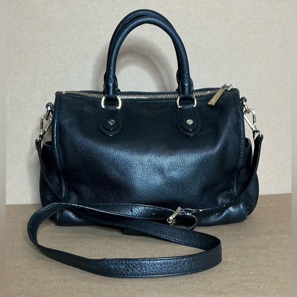 Y2K Vintage 90s,Michael Kors Black Leather Satchel with Gold Logo - Picture 3 of 14